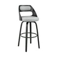 thumbnail image 1 of Armen Living Indoor Julius 26" Cream Faux Leather and Walnut Wood Bar Stool, 1 of 12