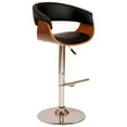 thumbnail image 1 of Armen Living Indoor Panama 30" Bar Height Bar Stool in Charcoal Fabric and Black Finish, 1 of 5