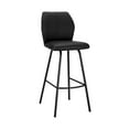 thumbnail image 1 of Tandy Black Faux Leather and Black Metal 26" Counter Stool, 1 of 11
