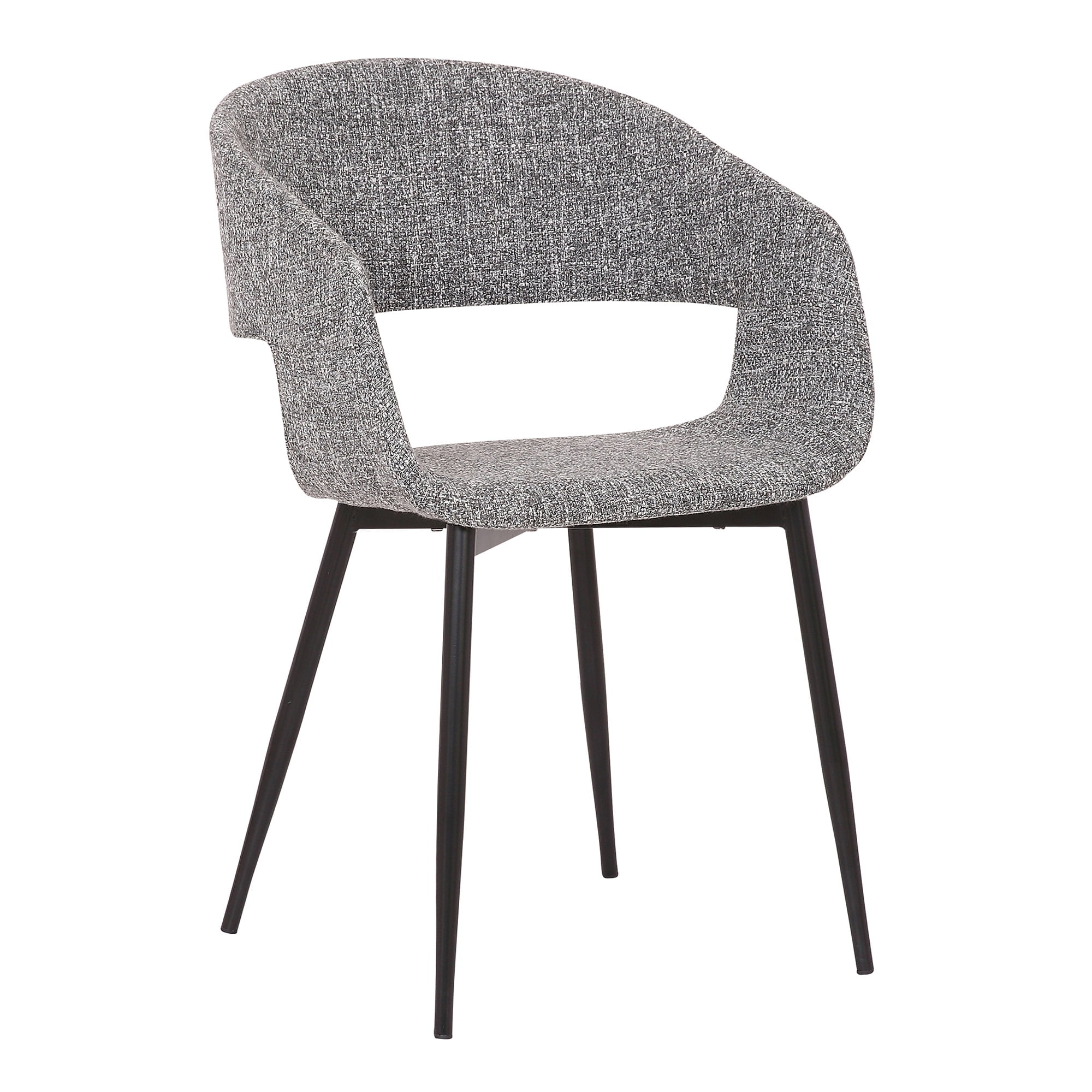 Black and Gold Faux Leather Upholstered Metal Side Chair