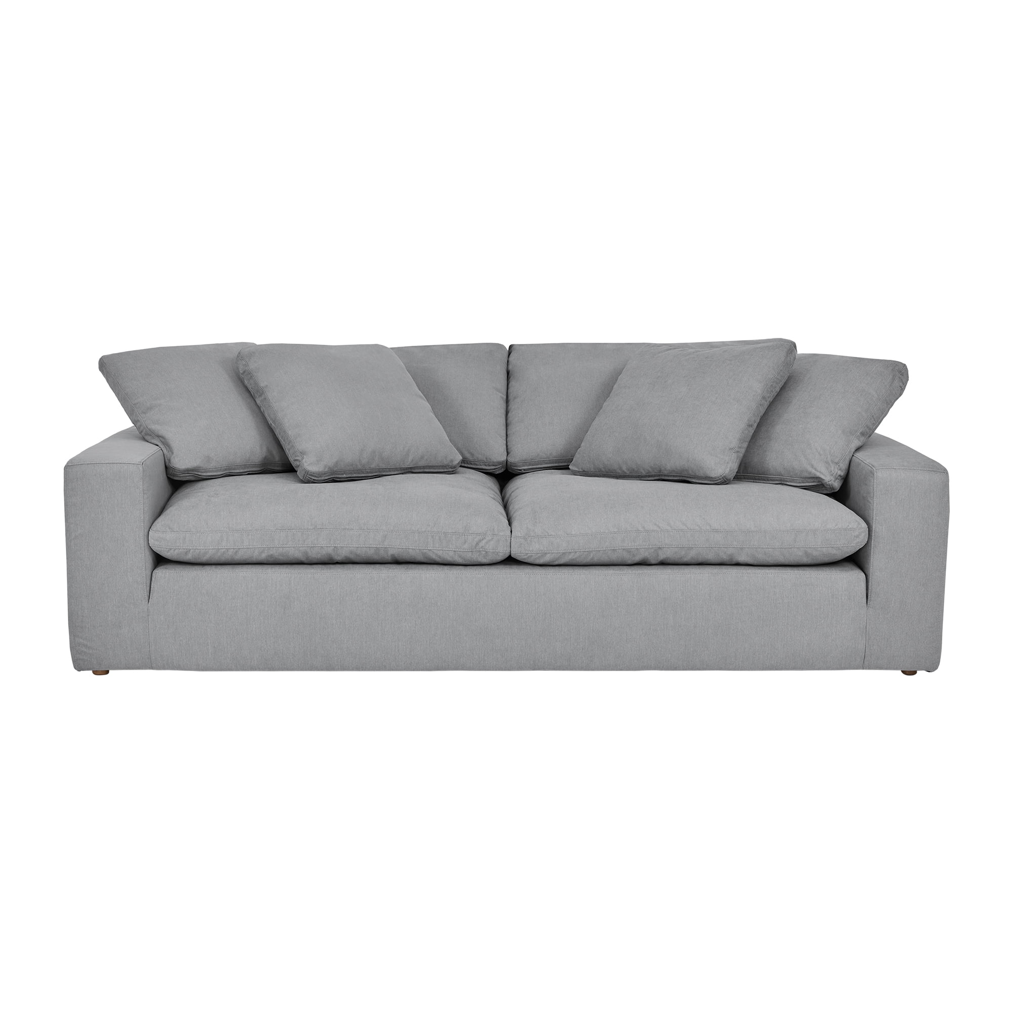 Liberty 96.5" Slate Gray Fabric Stationary Sofa with Removable Cushions