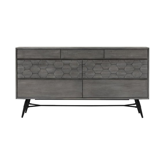 Makena 6 Drawer Dresser in Gray Acacia Wood