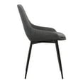thumbnail image 1 of Mia Contemporary Dining Chair in Charcoal Fabric with Black Powder Coated Metal Legs, 1 of 8