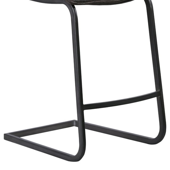Armen Living Newark 26" Upholstered Counter Stool in Espresso