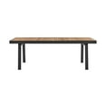 thumbnail image 1 of Armen Living Nofi Outdoor Patio Dining Table in Charcoal Finish with Teak Wood Top, 1 of 5