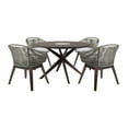 thumbnail image 1 of Oasis Tutti Frutti Outdoor 5 Piece Round Dining Set with Gray Rope and Cushions, 1 of 9