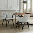 thumbnail image 1 of Renzo Light Gray Fabric and Black Wood Dining Side Chairs - Set of 2, 1 of 8