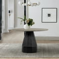 thumbnail image 1 of Revival Concrete and Oak Round Dining Table, 1 of 6