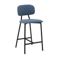 thumbnail image 1 of Rococo 26" Modern Faux Leather and Metal Counter Height Bar Stool, 1 of 3
