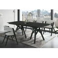 thumbnail image 1 of Rowan Mid-Century Modern Accent Dining Chair in Black Finish and Grey Fabric - Set of 2, 1 of 7