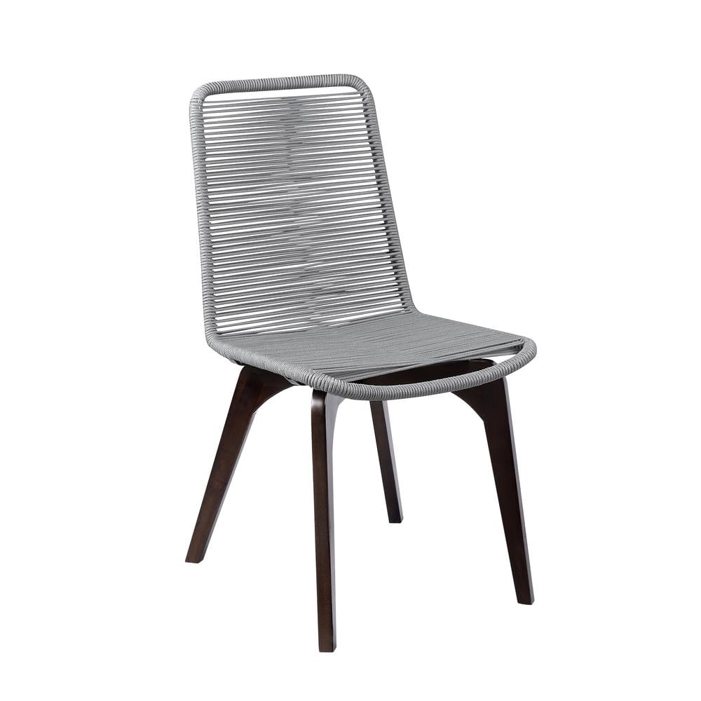 Sachi 5-Piece Dark Eucalyptus and Gray Rope Outdoor Dining Set