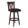 thumbnail image 1 of Armen Living Salem 30" Bar Height Swivel Wood Barstool in Pecan Finish and Brown Pu -, 1 of 5