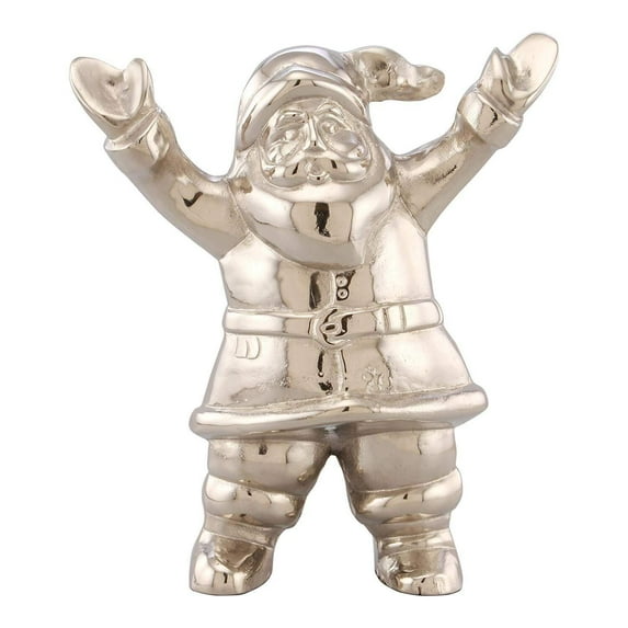 Armen Living Silver Santa Statue