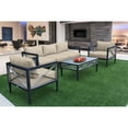 thumbnail image 1 of Sonoma Outdoor 4 piece Set in Dark Grey Finish and Taupe Cushions, 1 of 7