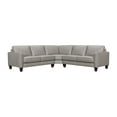 thumbnail image 1 of Summit 3 Piece Greige Leather Sectional Sofa, 1 of 7