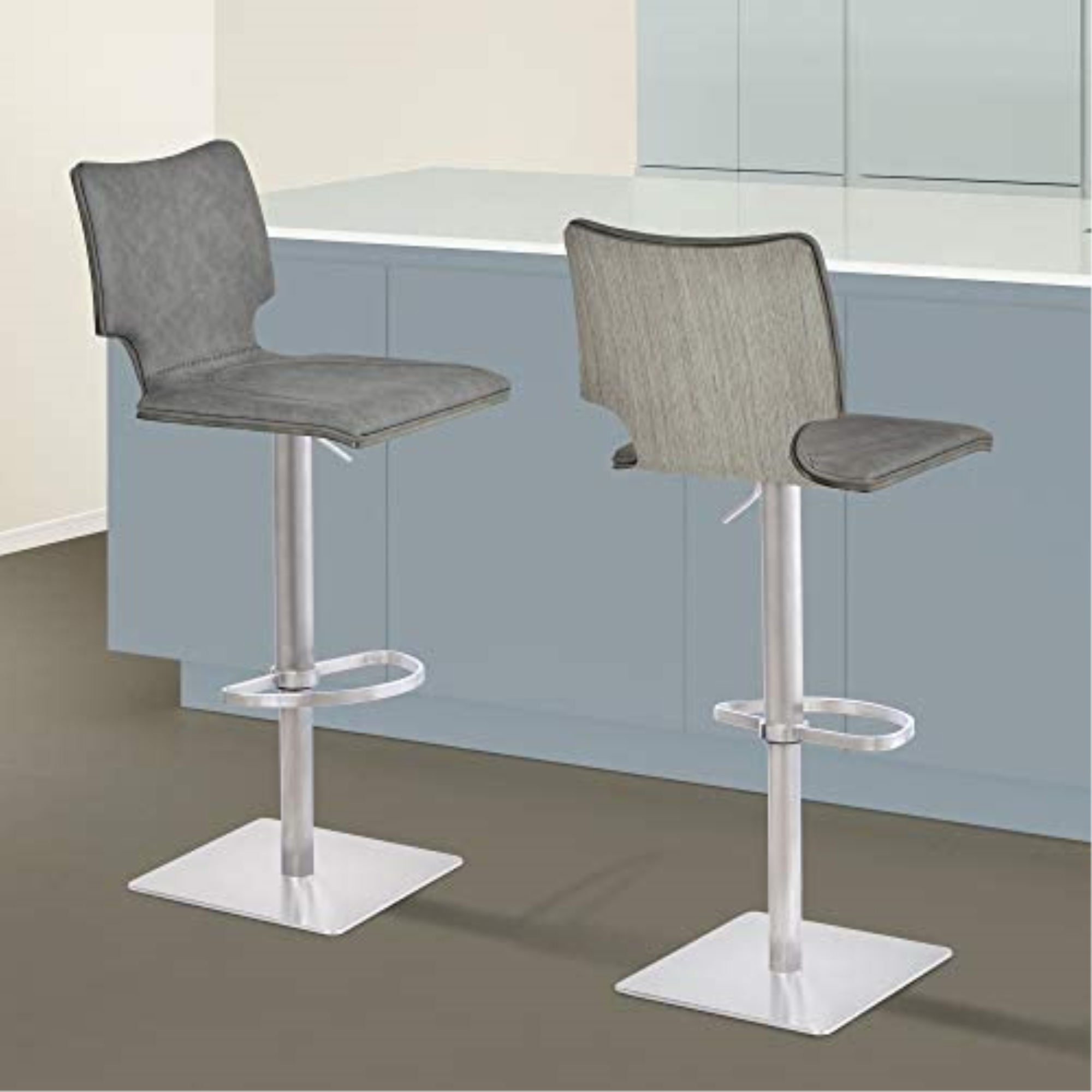 Armen Living Sydney Barstool, Vintage Grey