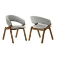thumbnail image 1 of Talulah Gray Fabric and Walnut Veneer Dining Side Chairs - Set of 2, 1 of 6