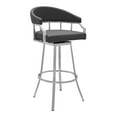 thumbnail image 1 of Palmdale 26" Counter Height Swivel Gray Faux Leather Barstool, 1 of 5