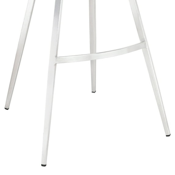 Armen Living Valor 26" Faux Leather Counter Stool in Dark Vintage Blue