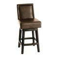 thumbnail image 1 of Armen Living Wayne 26" Bicast Leather Swivel Bar Stool in Brown, 1 of 3