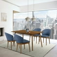 thumbnail image 1 of Westmont and Juno Blue and Walnut 5 Piece Dining Set, 1 of 8
