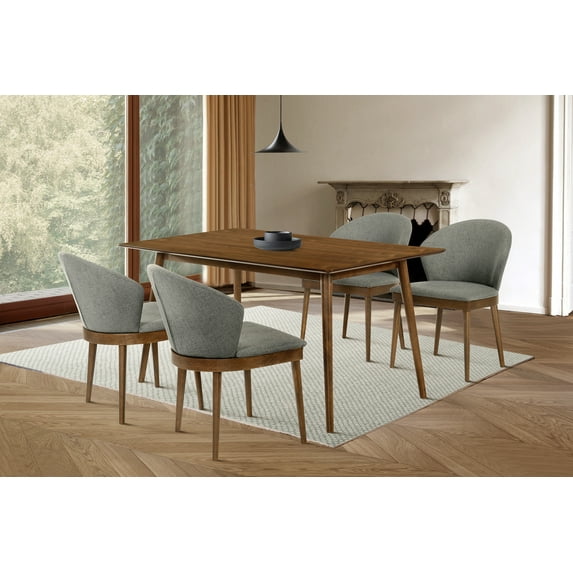 Westmont and Juno Charcoal and Walnut 5 Piece Dining Set