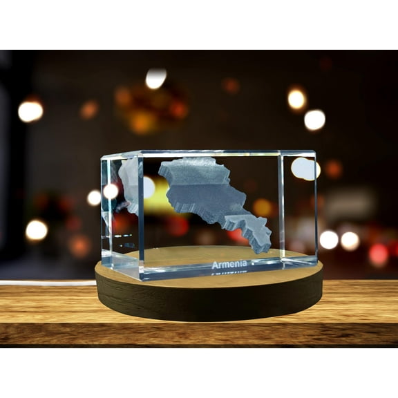 Armenia 3D Engraved Crystal 3D Engraved Crystal Keepsake/Gift/Decor/Collectible/Souvenir