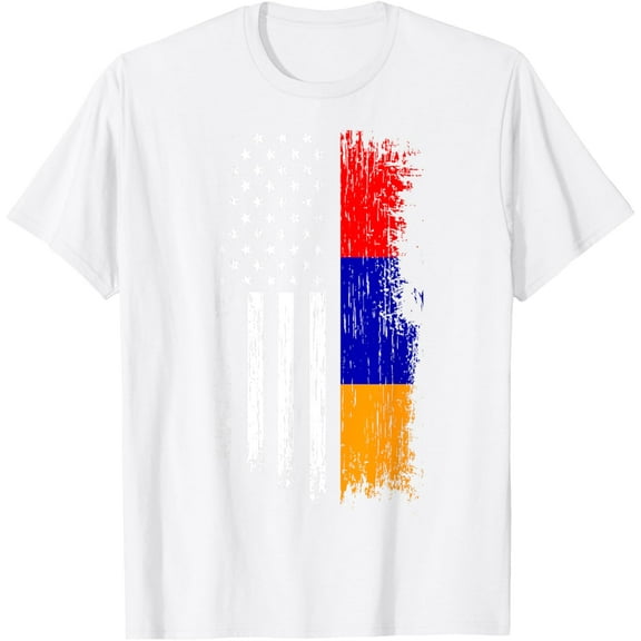 Armenian American Flag T Shirt - Pride Armenia USA Tees T-Shirt