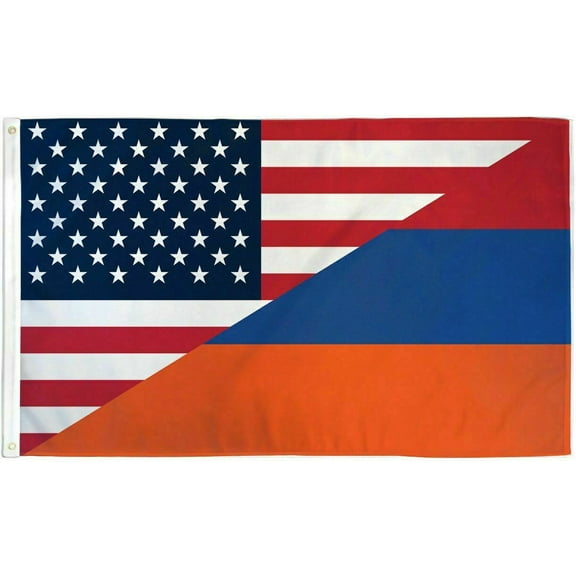 Armenian American Friendship Flag 3x5 ft Combination Armenia US USA America 100D