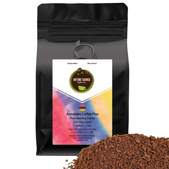 Armenian Coffee Plus | Organic | Extra Fine Ground | Medium Roast | 12oz