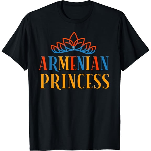 Armenian Princess Tiara Armenia Pride National Flag Heritage T-Shirtmen and women can wear, black, white, gifts.S,M,L,XL,2XL,3XL,213XL
