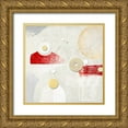 thumbnail image 1 of Armenti, Arturo 15x15 Gold Ornate Wood Framed with Double Matting Museum Art Print Titled - Galassia no 4 - Rosso, 1 of 4