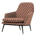 thumbnail image 1 of Armero Plush Orange Diamond Fabric Armchair, 1 of 3