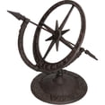thumbnail image 1 of Armillary Sundial Ornament Cast Iron Garden Feature Statue Clock Metal Compass, 1 of 3