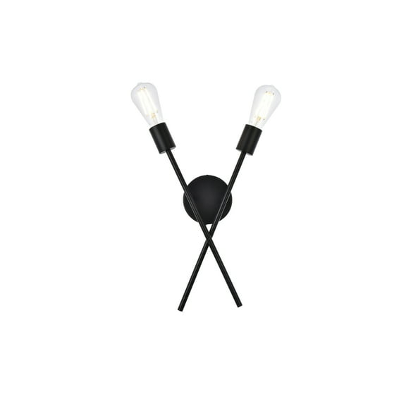Armin 2 lights wall sconce in black