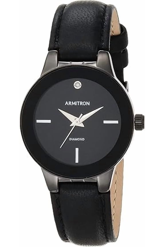 Black Leather Calfskin Dress Ladies Watch