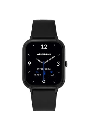 Eclipse Adult 45mm w/Voice Assistant & Backlight Smart Watch w/Charging Cable & Watch Band, Black