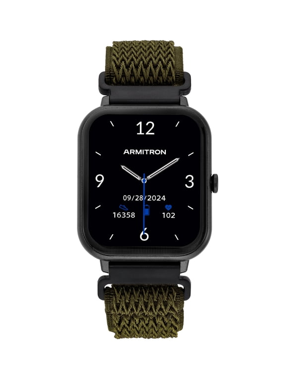 Eclipse Adult 45mm w/Voice Assistant & Backlight Smart Watch w/Charging Cable, Watch Band, Black