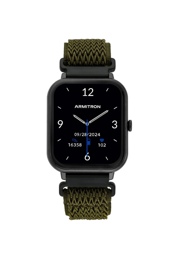 Eclipse Adult 45mm w/Voice Assistant & Backlight Smart Watch w/Charging Cable, Watch Band, Black