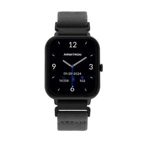 Armitron Eclipse Adult 45mm w/Voice Assistant & Backlight Smart Watch w/Charging Cable, Watch Band, Gray