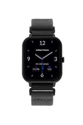 Eclipse Adult 45mm w/Voice Assistant & Backlight Smart Watch w/Charging Cable, Watch Band, Gray