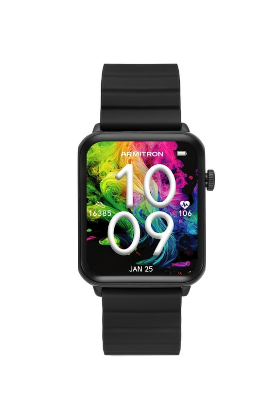 Matrix Adult 44mm w/Voice Assistant & Backlight Smart Watch w/Charging Cable & Watch Band, Black