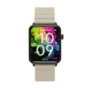 Armitron Matrix Adult 44mm w/Voice Assistant & Backlight Smart Watch w/Charging Cable, Watch Band, Taupe