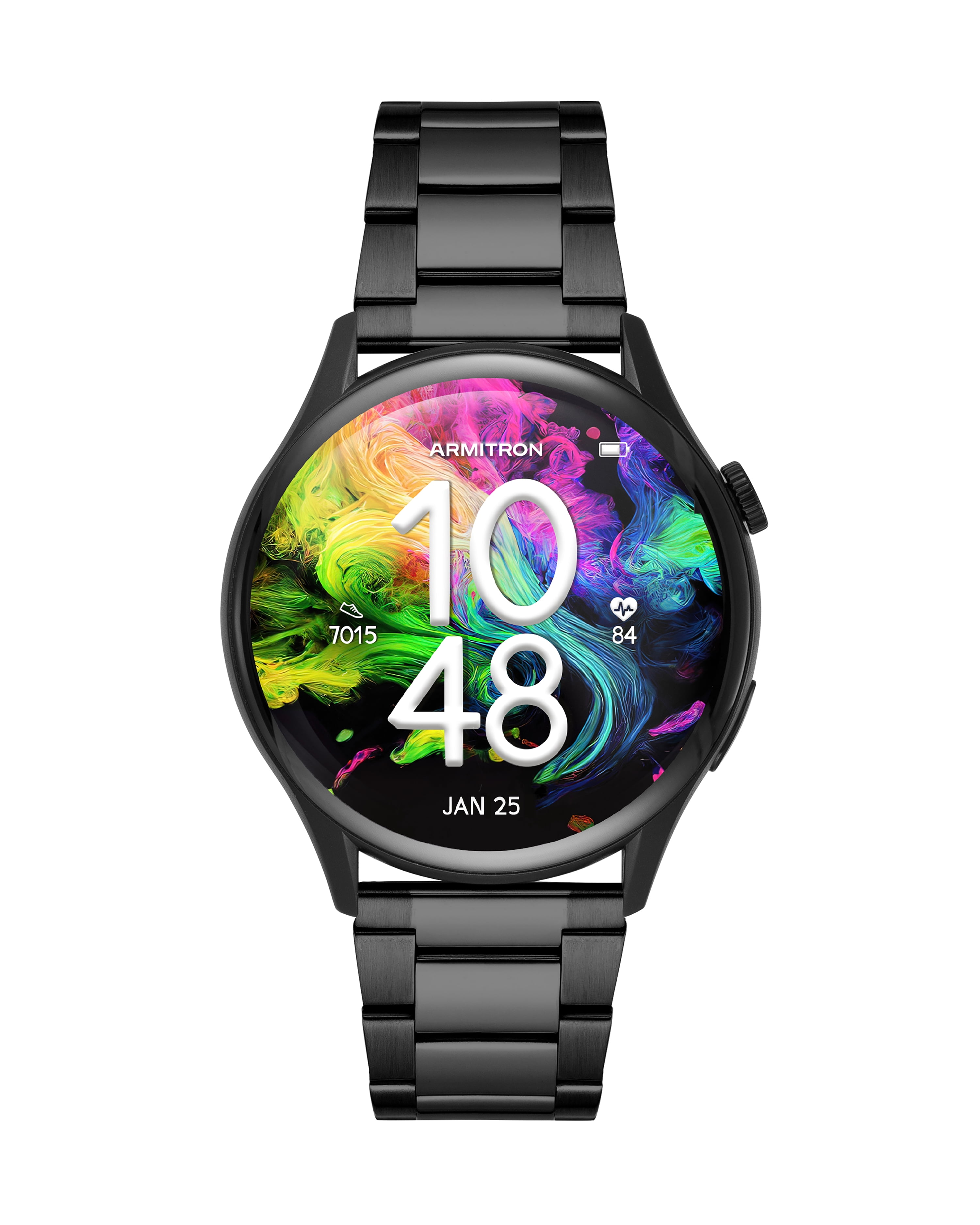 Armitron Connect Unisex Quantum Smartwatch Amoled Display Black Metal Band Walmart