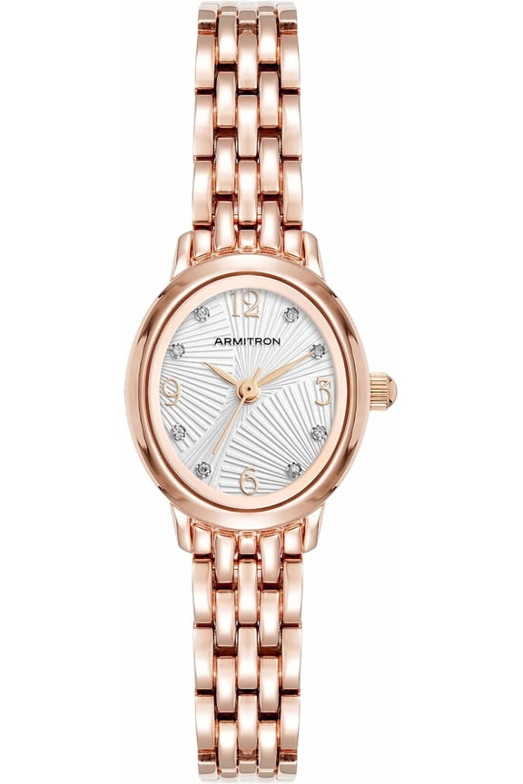 Genuine Crystal Accented Bracelet Ladies Watch