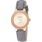 Armitron Gray Leather Calfskin Dress Ladies Watch