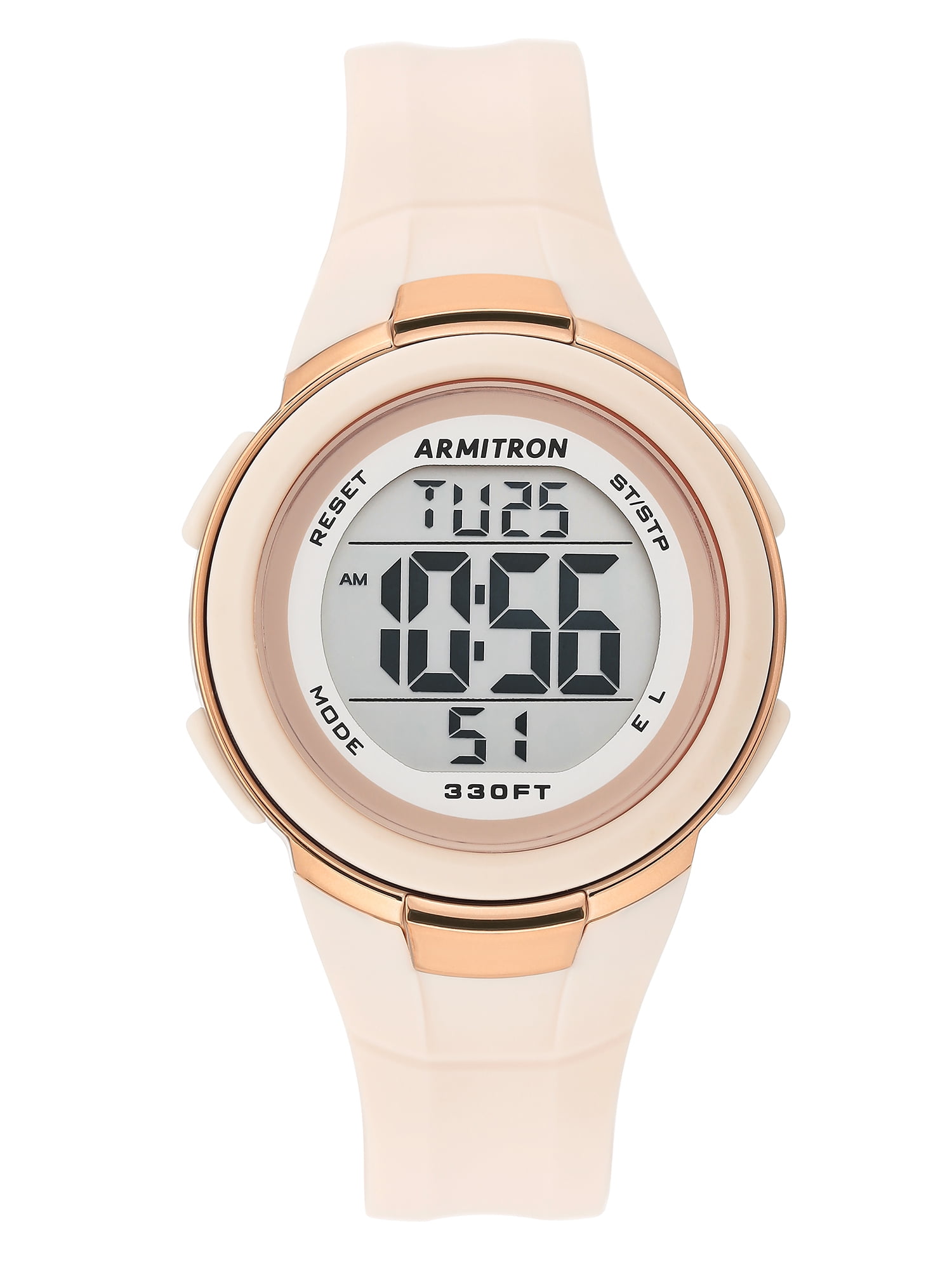 Armitron Ladies Sport Blush Digital Watch Adult Unisex White
