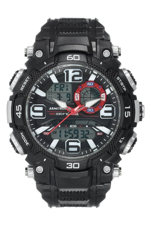 Men's Adult Casual Black Sport Wristwatch