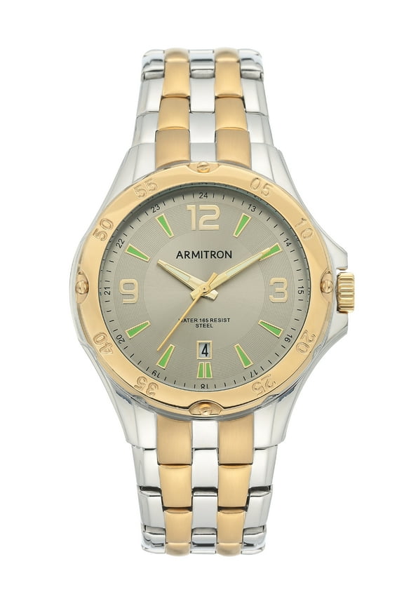 Men's Two-Tone and Silver Calendar Dress Watch