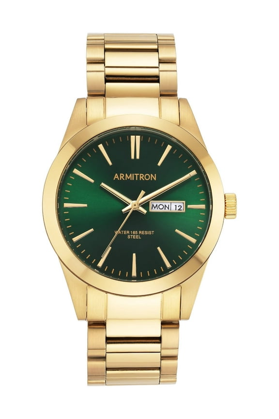 Mens Dress Green Round Watch